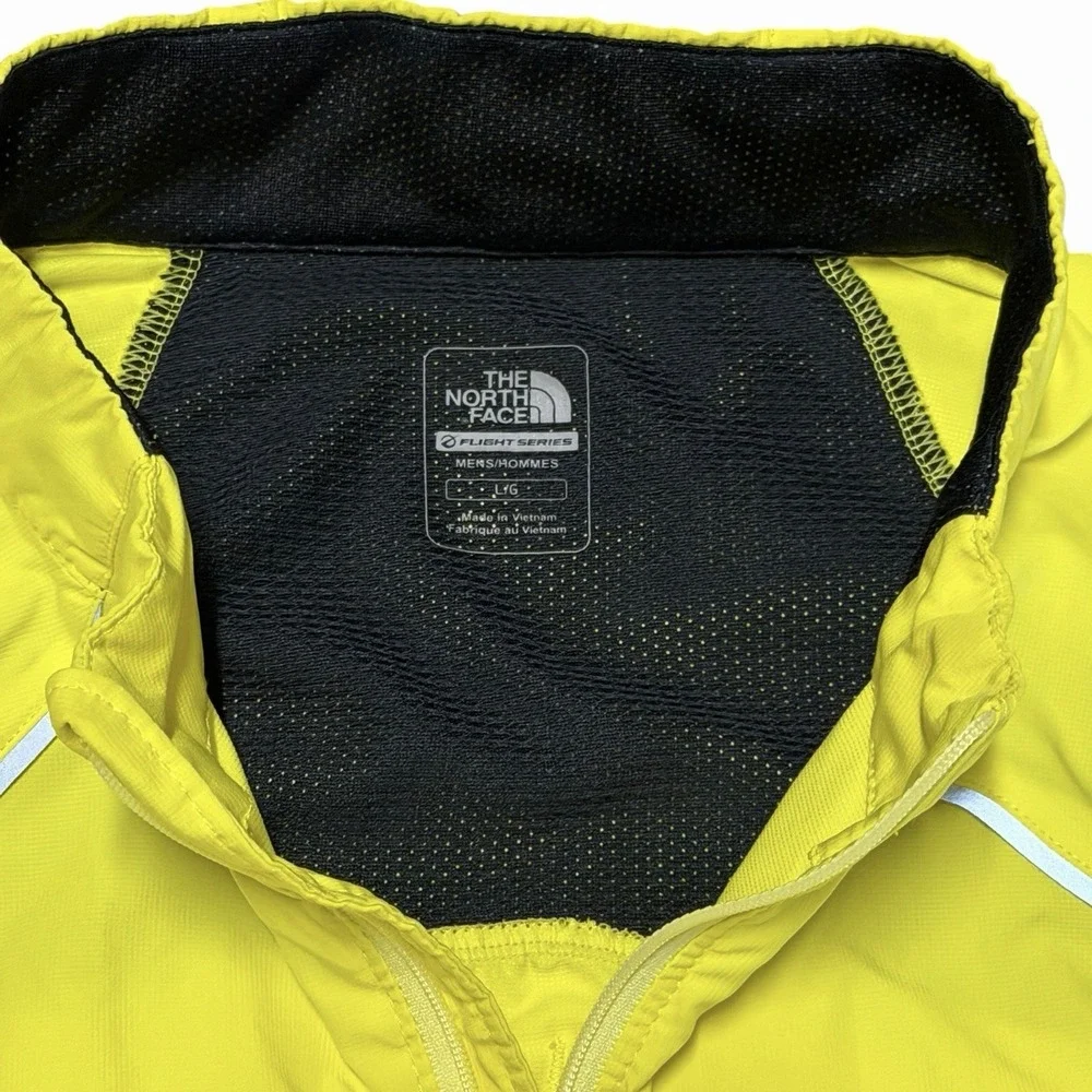 The North Face Flight Series Jacket Men's Yellow Full Zip Windbreaker Large Vent